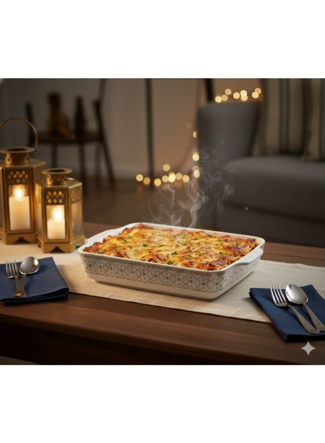 زينيا Zinnia Ramadan Andalusia Large Rectangular Casserole 37 cm - Multicolour - Image 2